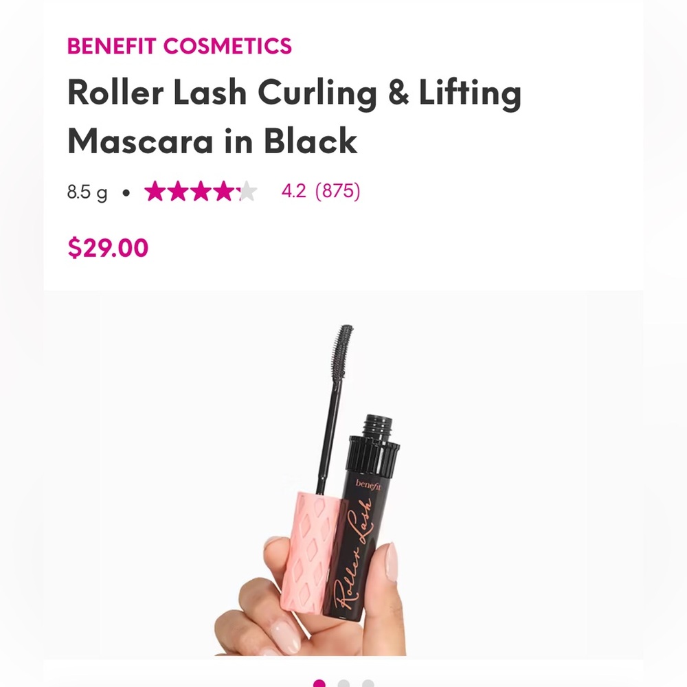Benefit Cosmetics Roller Lash Curling & Lifting Mascara in Black